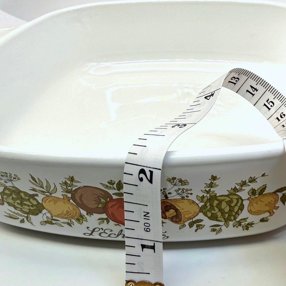 Vintage Corning Ware L'Echalote Casserole Dish‎ White Square Handles - Picture 8 of 8